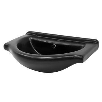 Lavabo De Cer?mica Ovalado  67,5x51,5x21,5cm Negro Mate Ml-design