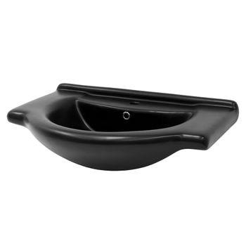 Lavabo De Cer?mica 77 X 50,5 X 22,5cm Negro Mate Ml-design