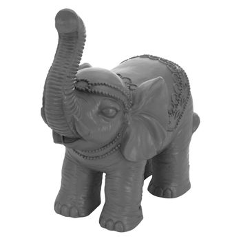 Figura Deco Elefante 36x19x39 Cm Gris By Ml-design