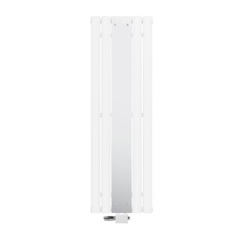 Radiador De Baño Plano Con Espejo Y Juego De Conexión Universal 1600x450 Mm Blanco Ml-design