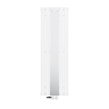 Radiador De Baño Plano Con Espejo Y Juego De Conexión Inferior 1600x450 Mm Blanco Ml-design