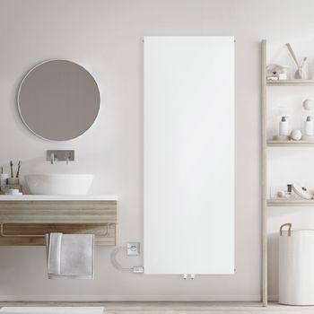 Radiador Eléctrico De Baño Monocapa 1600x604 Mm Plano Blanco Ml-design