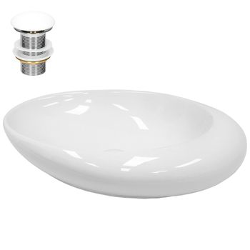 Lavabo Sobre Encimera - 585 X 375 X 145 Mm Blanco Ecd Germany