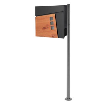 ECD Germany Buzón Correos Exterior Diseño Moderno de Pared con  Compartimento para Periódicos 37x11x36,5 cm