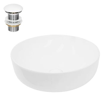 Lavabo Sobre Encimera - 405 X 405 X 140 Mm Blanco Ecd Germany