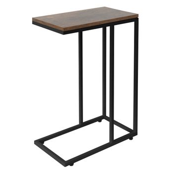 Mesa Auxiliar 45 X 25 X 64 Cm De Metal En Forma De C Ml-design