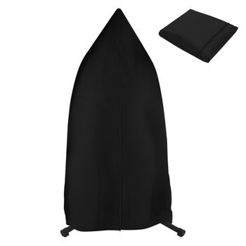 ML-Design Funda para Estante de Leña LxAl 185x125 cm Negro Protección de  Poliéster Contra la