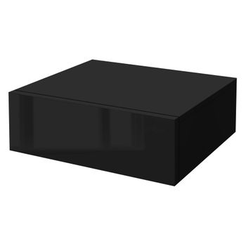 Mesilla De Noche Colgante 46x30x15 Cm Negro Mdf Ml-design