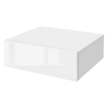 Mesilla De Noche Colgante 46x30x15 Cm Blanco Mdf Ml-design