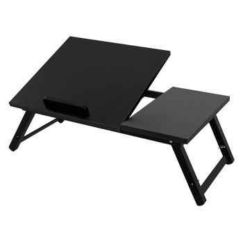 Mesa De Altura Ajustable Para Ordenador Portátil Negra Ml-design