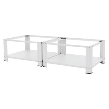 Set De 2 Lavadoras De Pedestal Acero Blanco Ml-design