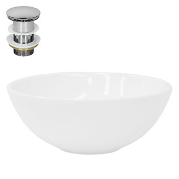 Lavabo Incl. Desagüe Sin Rebosadero 69x46x13 Cm Blanca Ml-design