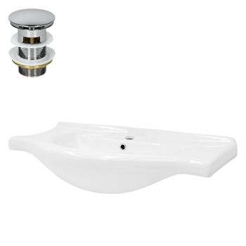 Lavabo 61x16,5x46 Cm Cerámica Blanca Ml-design