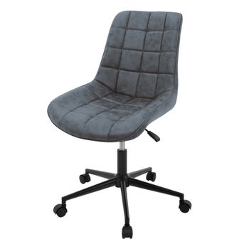 Silla De Oficina Con Ruedas Y Estructura Metálica Antracita Ml-design