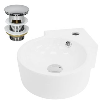 Lavabo Incl. Desagüe Con Rebosadero 45x36x13 Cm Blanca Ml-design