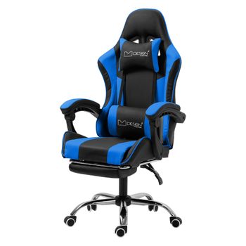 Sillón De Masaje Gaming Cuero Pu Negro/azul Ml Design