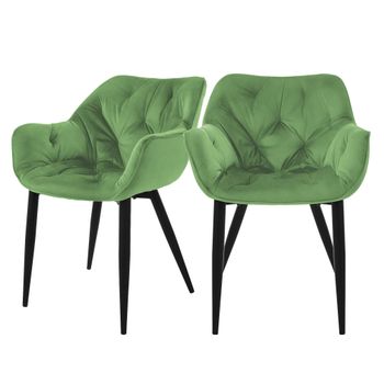 2 X Sillas De Comedor Con Patas De Metal, Sage Ml-design