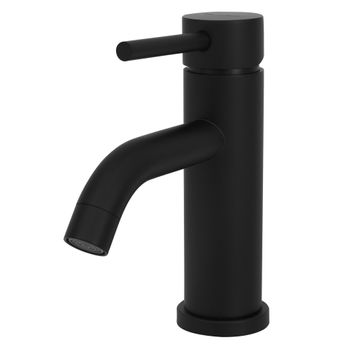 Grifo Lavabo 150x54x175 Mm Negro Latón Mate Acero Inoxidable Luxebath