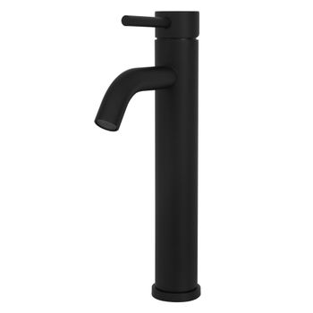 Grifo Lavabo 155x52x295 Mm Negro Latón Mate Acero Inoxidable Luxebath