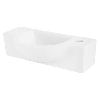 Lavabo De Cerámica 44,5x25,5x12 Cm, Grifo A La Derecha Ml-design