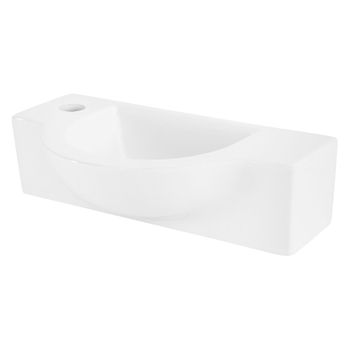 Lavabo De Cerámica 44,5x25,5x12 Cm, Grifo A La Izquierda Ml-design