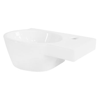 Lavabo De Cerámica 37,5x19x14 Cm, Grifo A La Derecha Ml-design