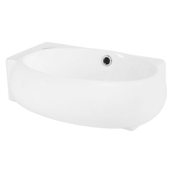 Lavabo De Cerámica 43x28x15 Cm Blanco Ovalado  Ml-design