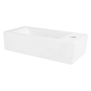 Lavabo De Cerámica 46x26,5x11 Cm, Grifo A La Derecha Ml-design