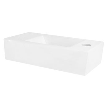 Lavabo De Cerámica 40x18,5x10 Cm, Grifo A La Derecha Ml-design