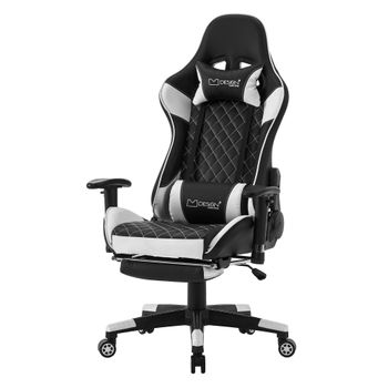 Sillón Gamer Basculante y Regulable de Polipiel ADEC R-Design - Blanco