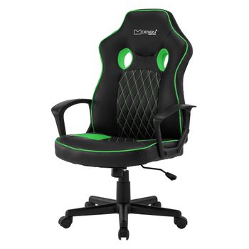 Silla Gaming Ajustable Asiento Ancho Piel Sintética Verde Ml-design