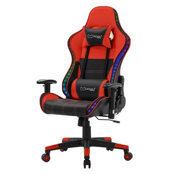 Silla Gaming Con Reposapiés Cojín Lumbar Vinsetto 65x70x128,5cm-rojo con  Ofertas en Carrefour