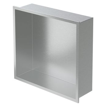 Nicho De Ducha 30x30x10cm Cm Plata Acero Inoxidable Luxebath