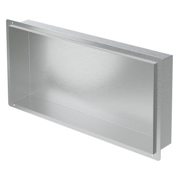 Hornacina De Ducha 60x30 Cm Plata Acero Inoxidable Luxebath