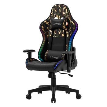 Silla Gaming Con Rgb Y Bluetooth Piel Sintética Camuflaje Ml-design