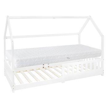 Cama infantil Vindafjord Doble en forma de casa bambú 180 x 200 cm