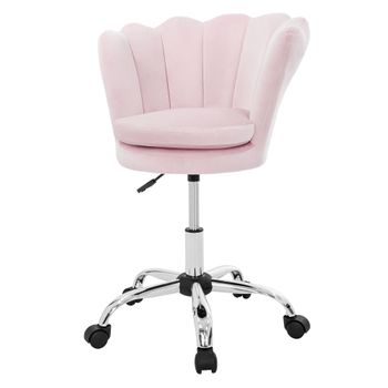 Silla De Oficina Regulable En Altura Rosa Claro Ml-design