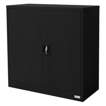 Archivador Metálico Con Cerradura 90x40x90 Cm Acero Negro Ml-design