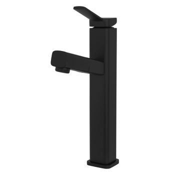 Grifo Lavabo Extensible 160x50x300 Mm Latón Acero Negro Mate Luxebath