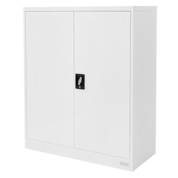 4x Archivadores De Oficina 90x40x109cm Acero Blanco Ml-design