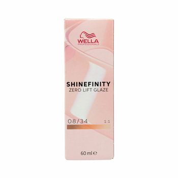 Coloración Permanente Wella Shinefinity Nº 08/34 (60 Ml)