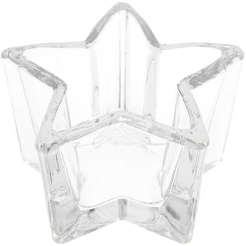 Portavelas De Cristal Estrella 10,8 Cm