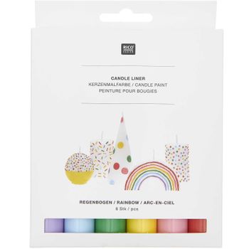 6 Pinturas Para Velas 30 Ml Rainbow