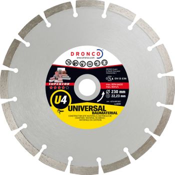 Dronco U4-300 - Disco De Diamante Superior U4 - Universal Obra (antes Lt46) Ø 300 Mm