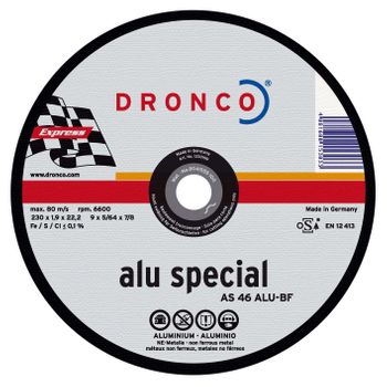 Dronco Cs46alu-180 - Disco De Corte Metal Cs 60/cs 46 Alu Special Express, 180 X 1,6 Mm
