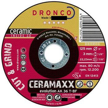 Dronco-ak36t-125-disco De Corte Y Desbaste Ceramaxx De 125 X 3 Mm