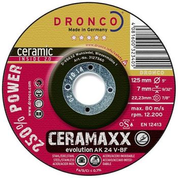 Dronco-ak24v-125-disco De Desbaste Ceramaxx De 125 X 7 Mm