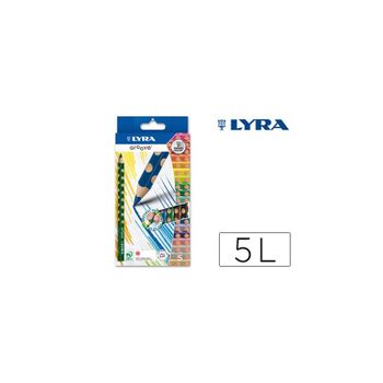 Lapices De Colores Lyra Groove Triangular Minas De 4,25 Mm Caja De 5 Colores 5 Unidades