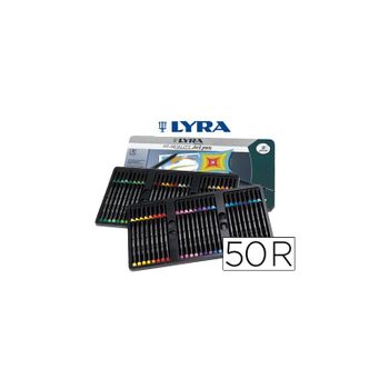 Rotulador Lyra Hi Quality Art Pen Caja Metalica 50 Colores Surtidos