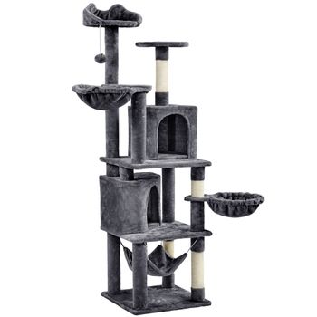 Arbol Rascador Para Gatos De Terciopelo Y Cuerda Cubo 30,5x30,5x48 Cm con  Ofertas en Carrefour